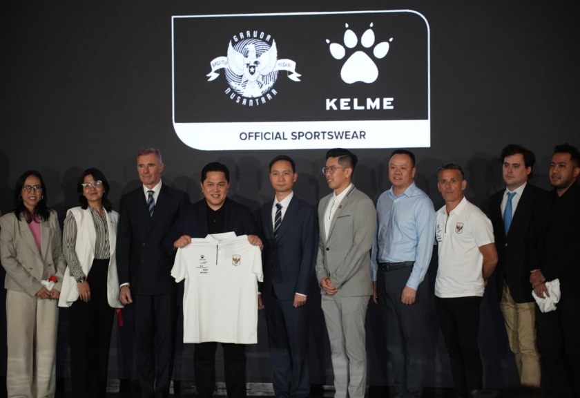 PSSI menggandeng Kelme sebagai apparel baru Timnas Indonesia. 