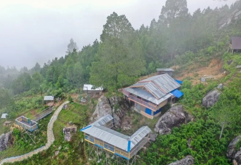 Foto udara Puncak Genting, Kabupaten Gayo Lues, Aceh