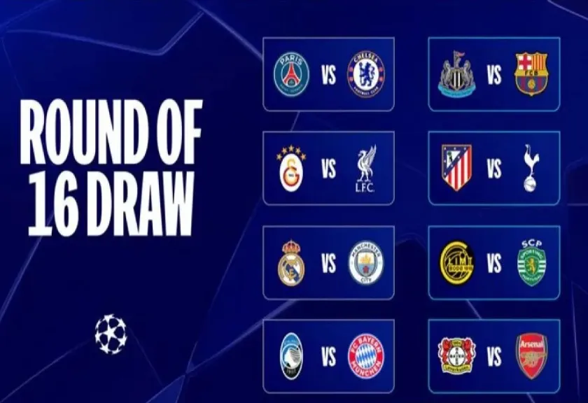 Hasil pengundian babak 16 besar Liga Champions musim 2025/2026