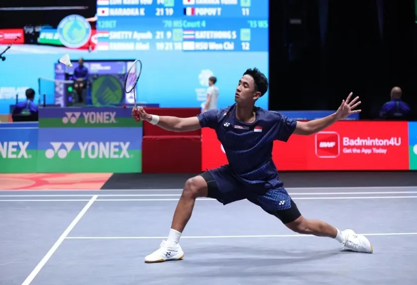 Tunggal putra Indonesia Alwi Farhan 