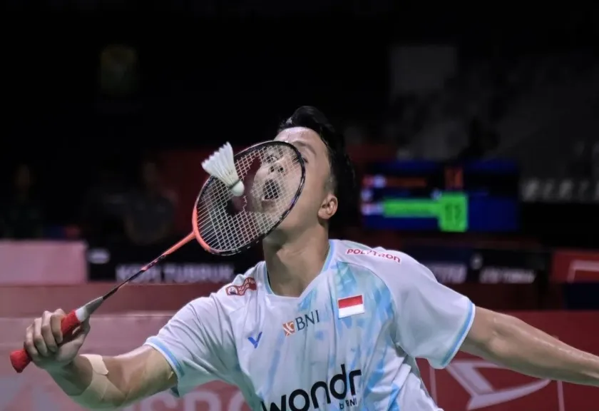 Pebulu tangkis Indonesia Anthony Sinisuka Ginting