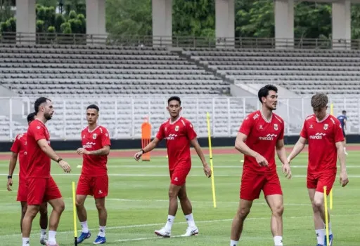 Latihan Skuad Timnas Indonesia 
