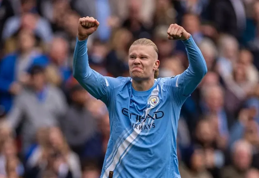 Pesepak bola Manchester City Erling Haaland