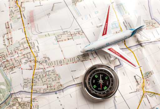 Ilustrasi rute pesawat