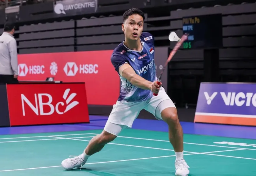 Tunggal putra Indonesia Anthony Sinisuka Ginting.