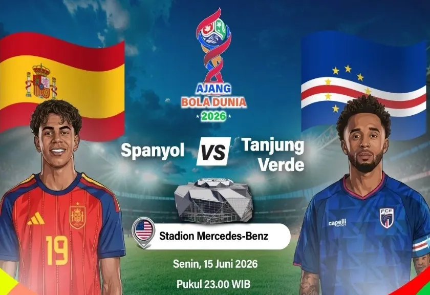 Ilustrasi - Pertandingan Timnas Spanyol vs Tanjung Verde. ANTARA INFOGRAFIK/Vintan