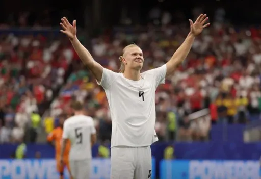 Pemain timnas Norwegia Erling Haaland 