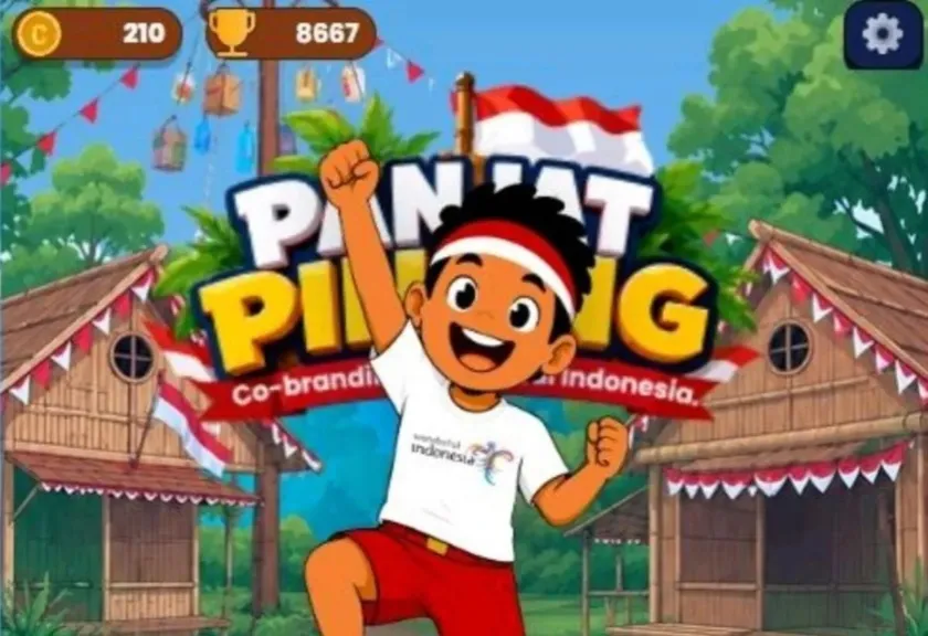 Ilustrasi - Permainan interaktif Pesona Panjat Pinang