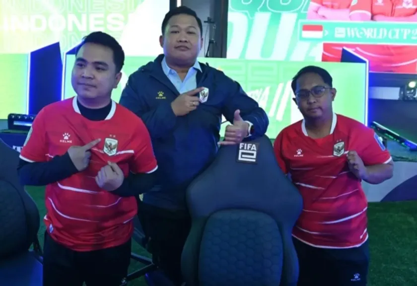Tim nasional Indonesia Elga Cahya Putra dan Mohamad Akbar Paudie