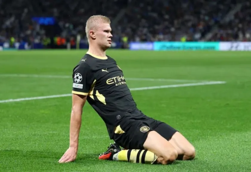 Penyerang Manchester City Erling Haaland 